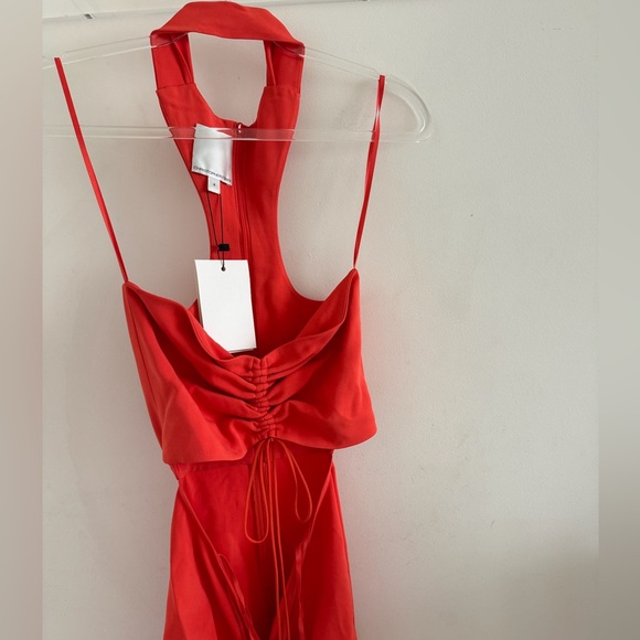 NWT Christopher Esber Reversed halter disconnect ruched dress - Picture 6 of 9